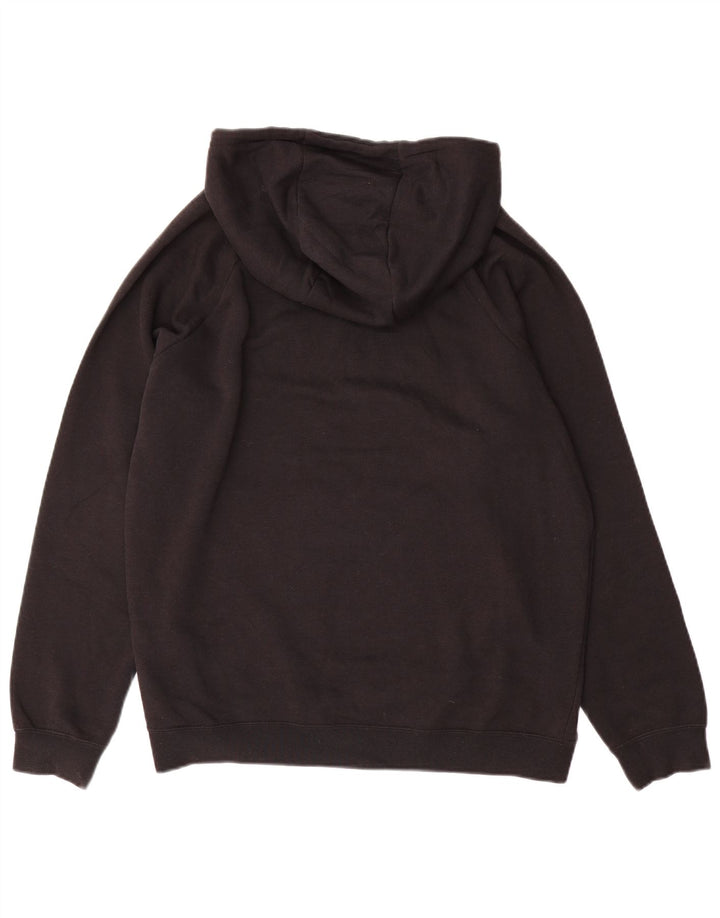 NIKE Mens Hoodie Jumper Large Black Cotton