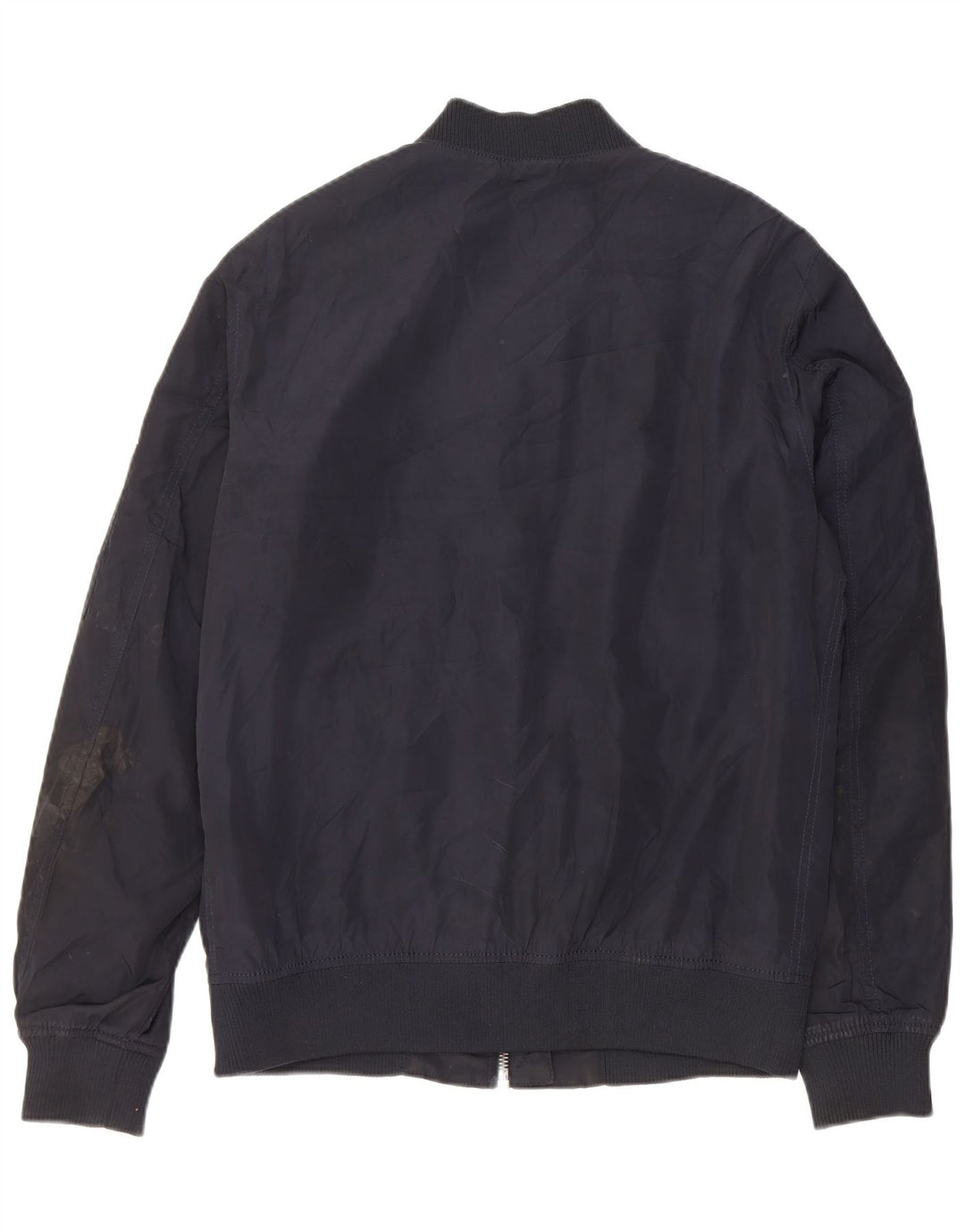Zara Veste Bomber Homme UK 40 Large Bleu Marine Polyester