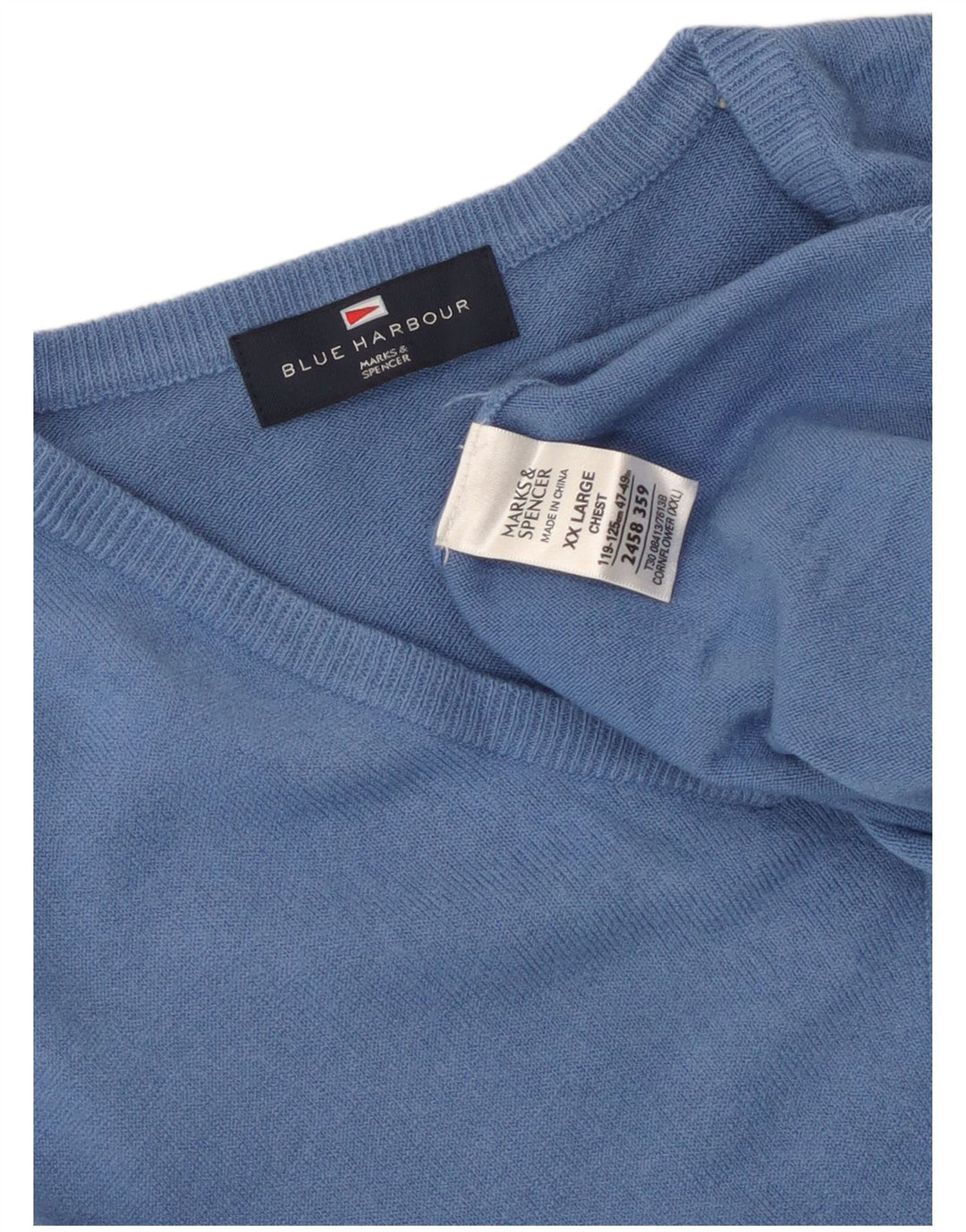 Marks & Spencer Débardeur Blue Harbor Vest pour hommes 2XL Acrylique bleu