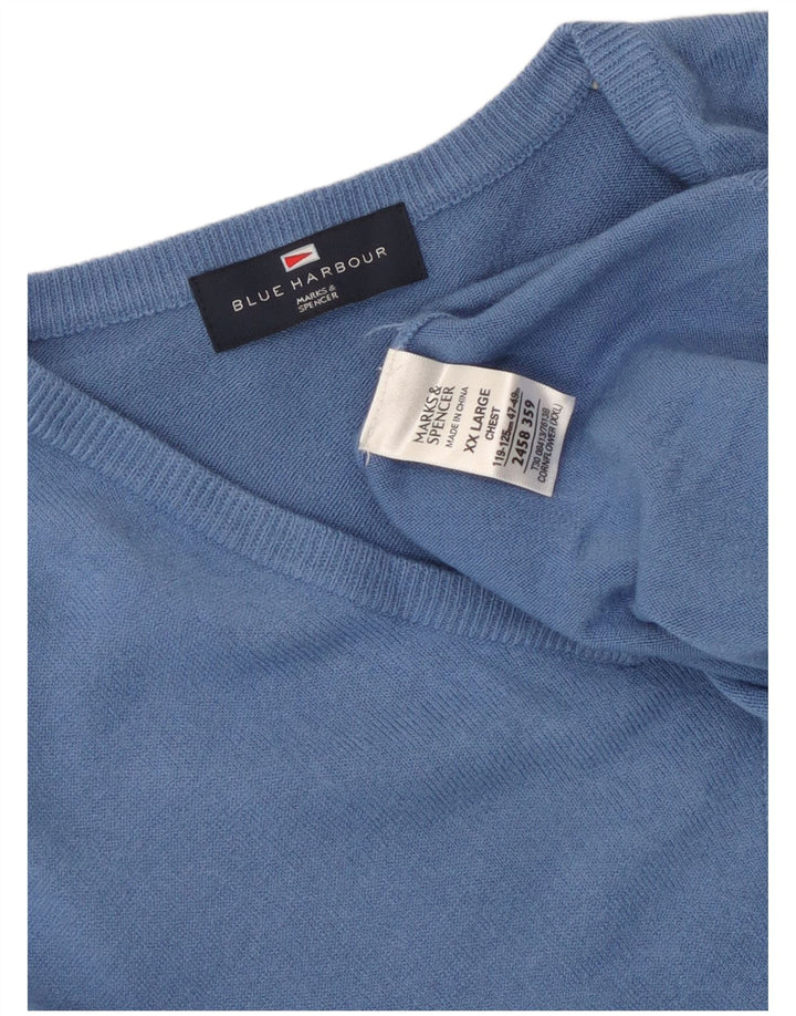 Marks & Spencer Débardeur Blue Harbor Vest pour hommes 2XL Acrylique bleu