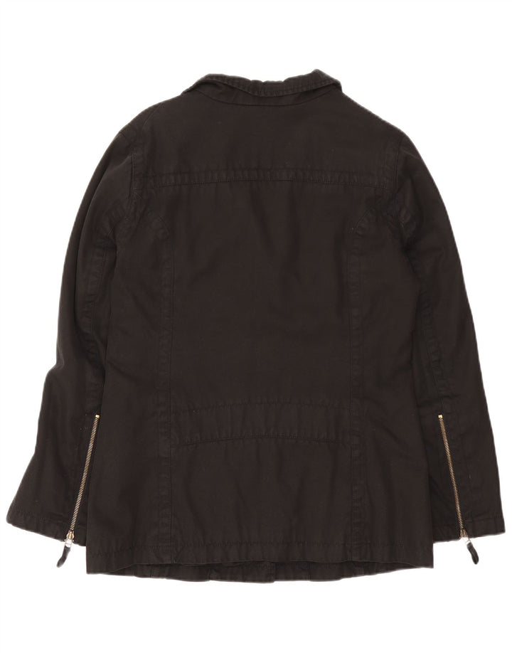 Massimo Dutti Veste utilitaire pour femme UK 16 Large Noir Coton