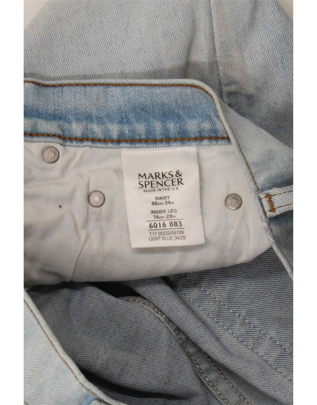 Marks & Spencer Jean large femme W34 L29 coton bleu
