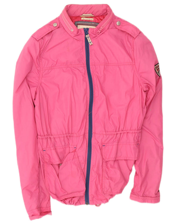 Tommy Hilfiger Veste de pluie militaire à capuche pour femme UK 18 XL Rose Polyester