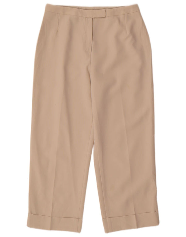 Marks & Spencer Pantalon court droit pour femme UK 12 Medium W30 L24 Beige