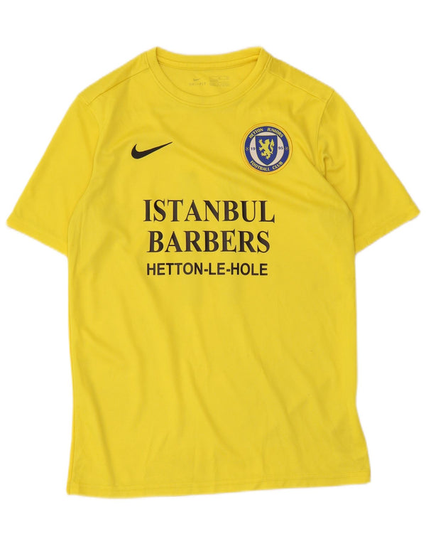 Nike Garçon Dri Fit Graphic T-Shirt Top 13-14 ans XL Jaune Polyester