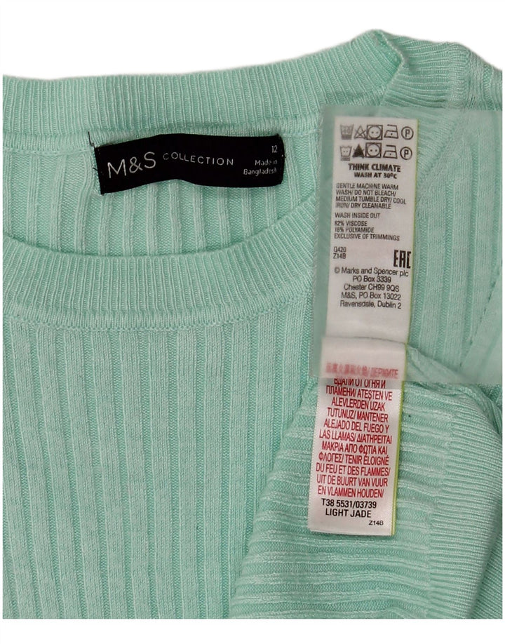 Marks & Spencer Pull col bateau pour femme UK 12 Vert moyen