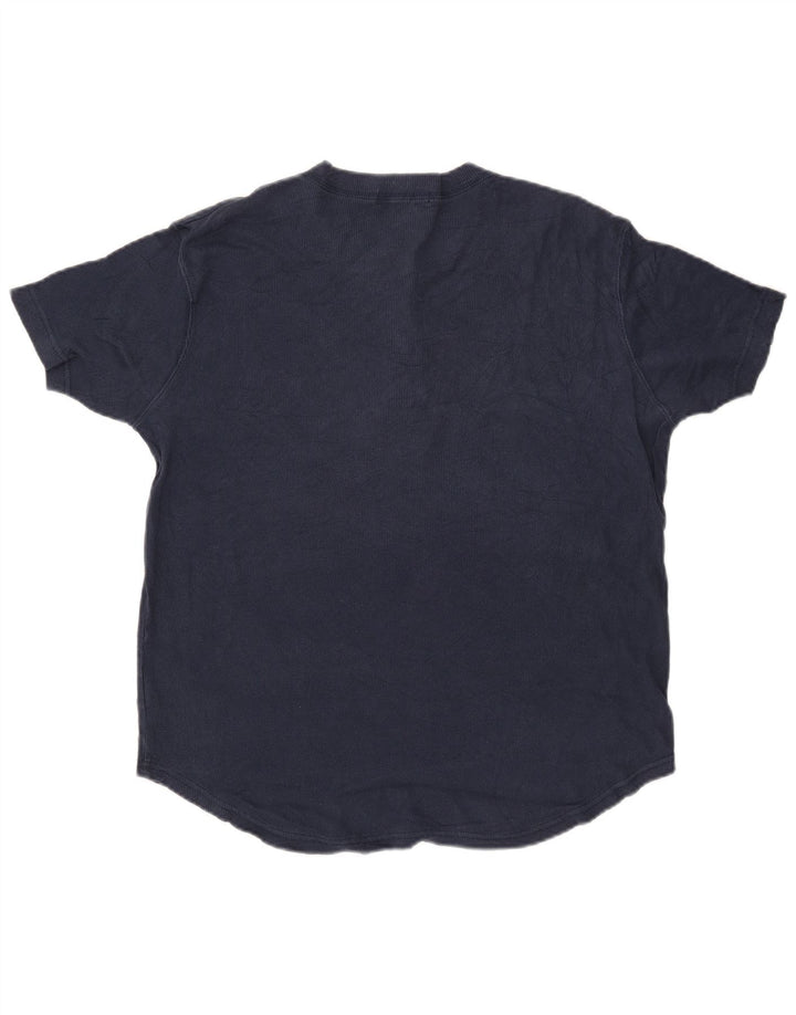 EDDIE BAUER T-Shirt Femme Top UK 14 Bleu Marine Moyen Coton