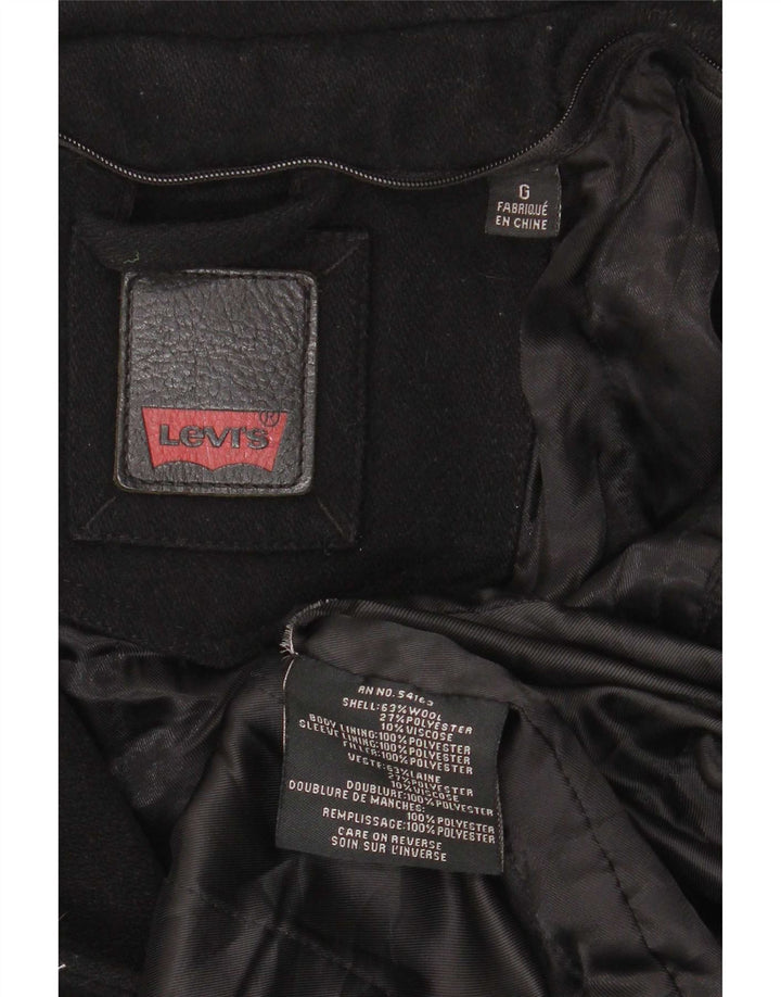 Levi's Veste utilitaire pour hommes UK 40 Large Laine noire