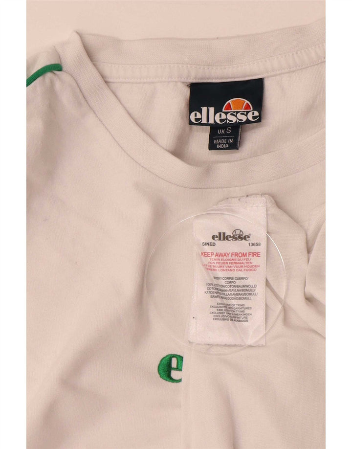 Ellesse T-Shirt Graphique Homme Petit Blanc Coton