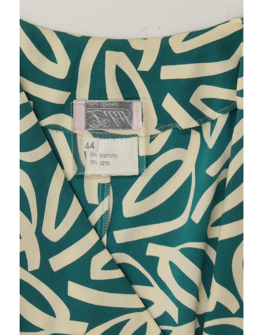 VINTAGE Womens Short Sleeve 3 Button Blazer Jacket IT 44 Medium Turquoise Vintage Vintage and Second-Hand Vintage from Messina Hembry 