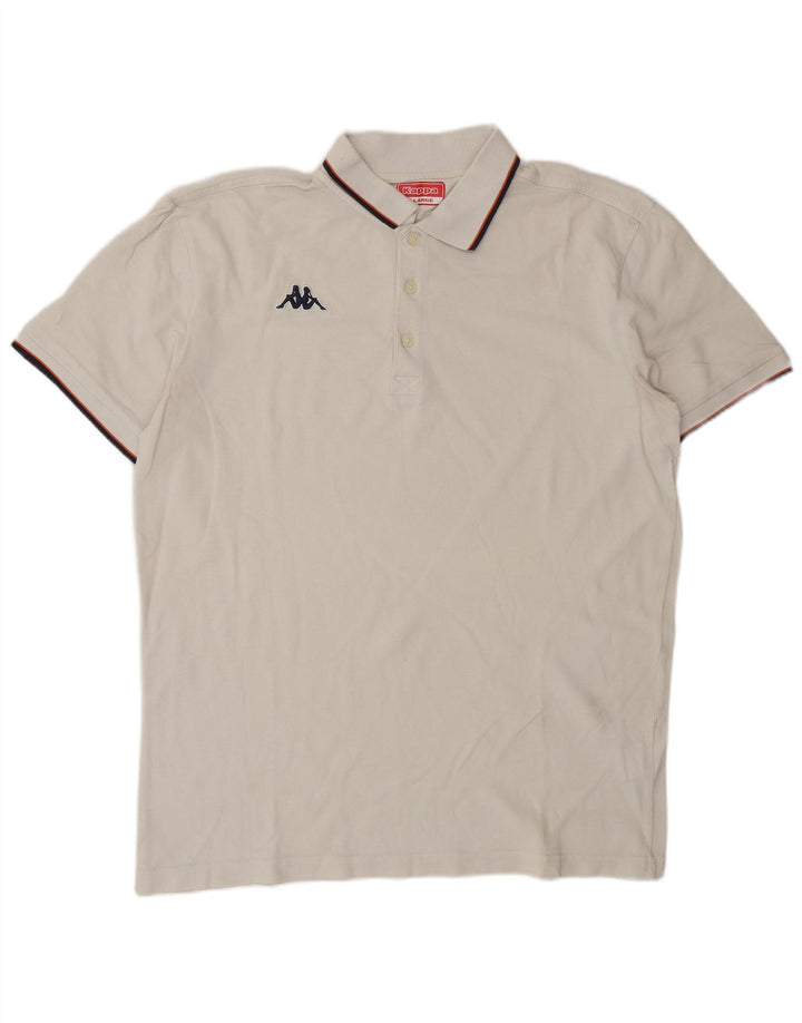 Kappa Polo Homme XL Blanc Coton
