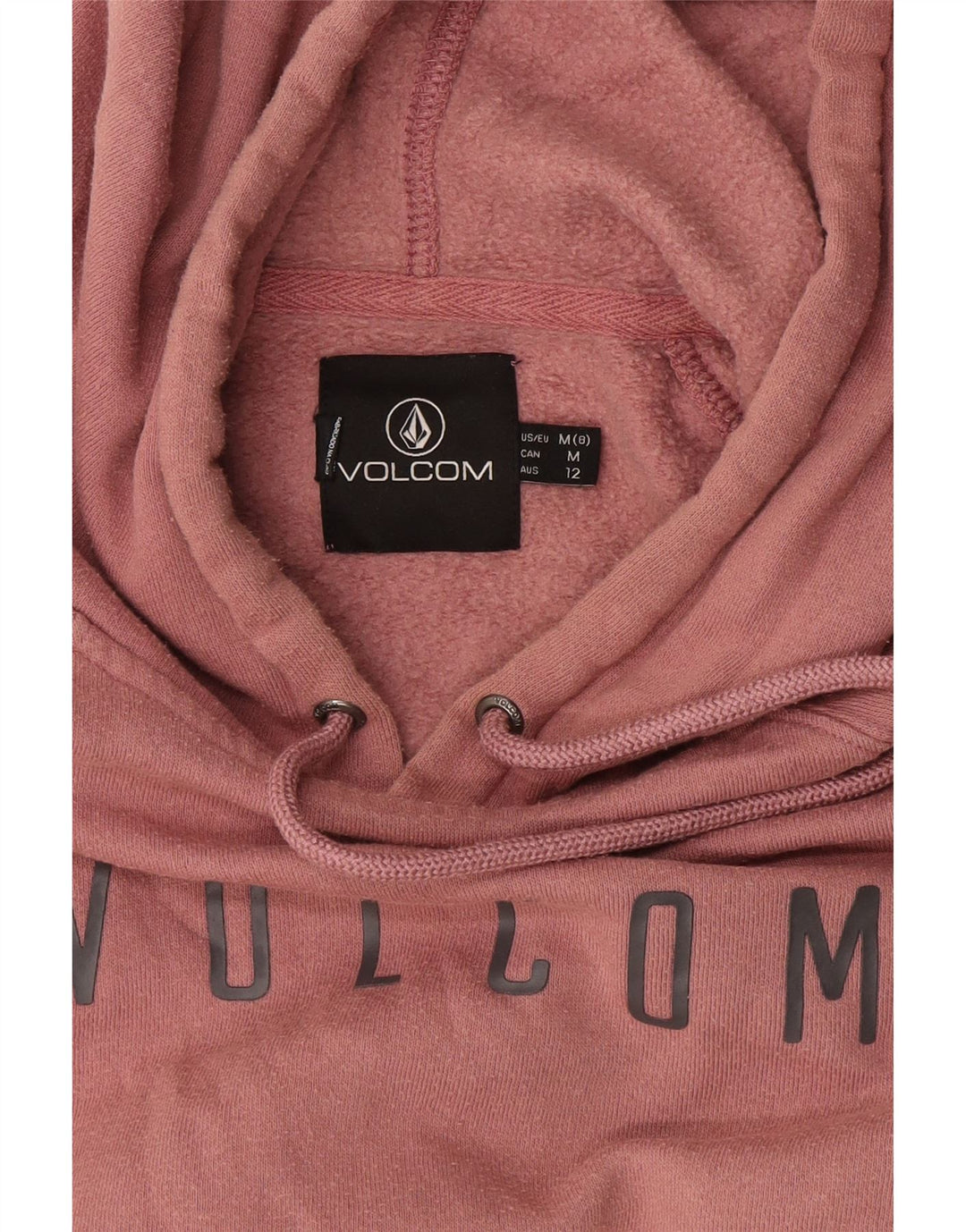 VOLCOM Pull à capuche graphique pour femme UK 14 Rose moyen