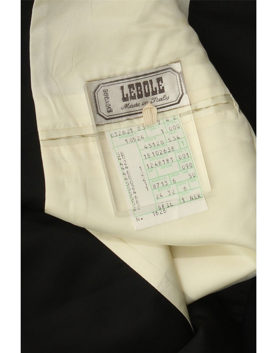 Lebole Veste Blazer 1 Bouton Homme IT 50 Grande Laine Noire