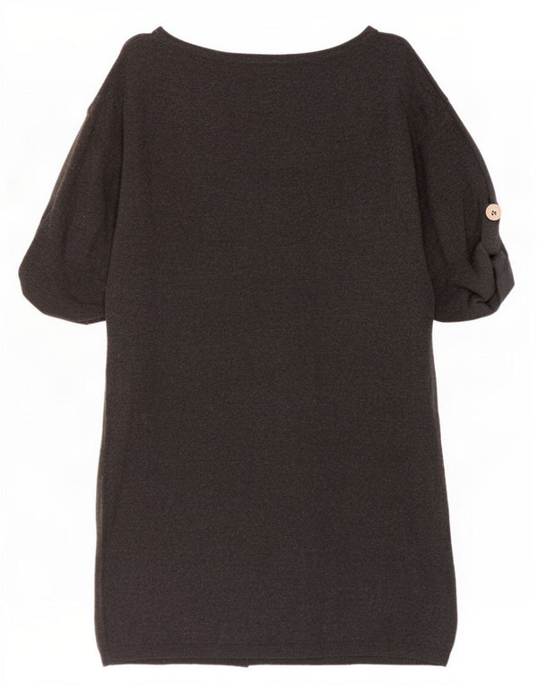 Marks & Spencer Robe pull à manches 3/4 pour femme UK 8 Small Gris Viscose