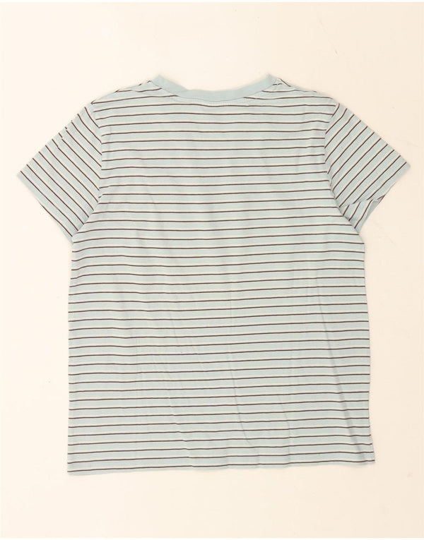 Levi's T-Shirt Femme UK 44 Bleu Moyen Rayé Coton