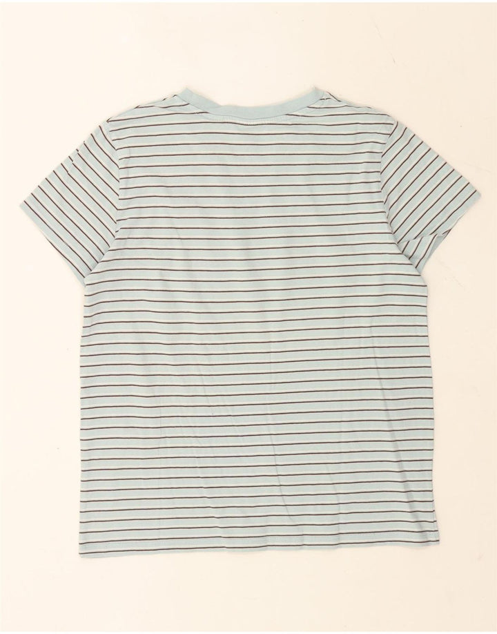Levi's T-Shirt Femme UK 44 Bleu Moyen Rayé Coton