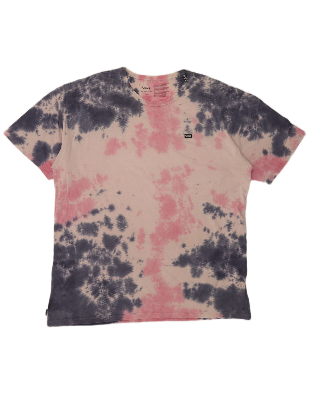 VANS T-Shirt Homme Top XL Rose Tie Dye Coton