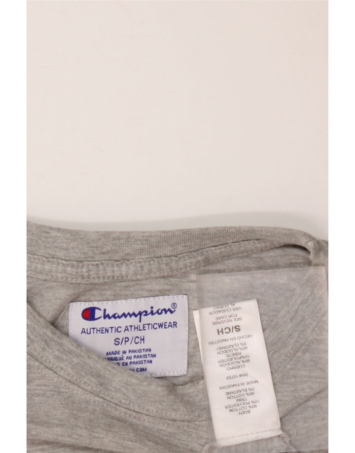 CHAMPION T-shirt court graphique pour femme UK 10 petit coton gris