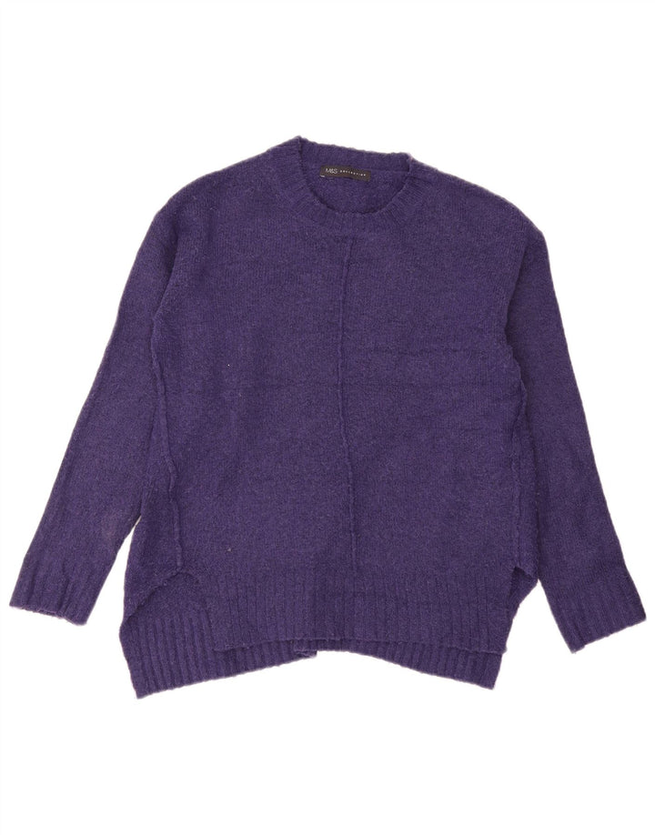 Marks & Spencer Pull à col rond pour femme UK 10 Small Violet