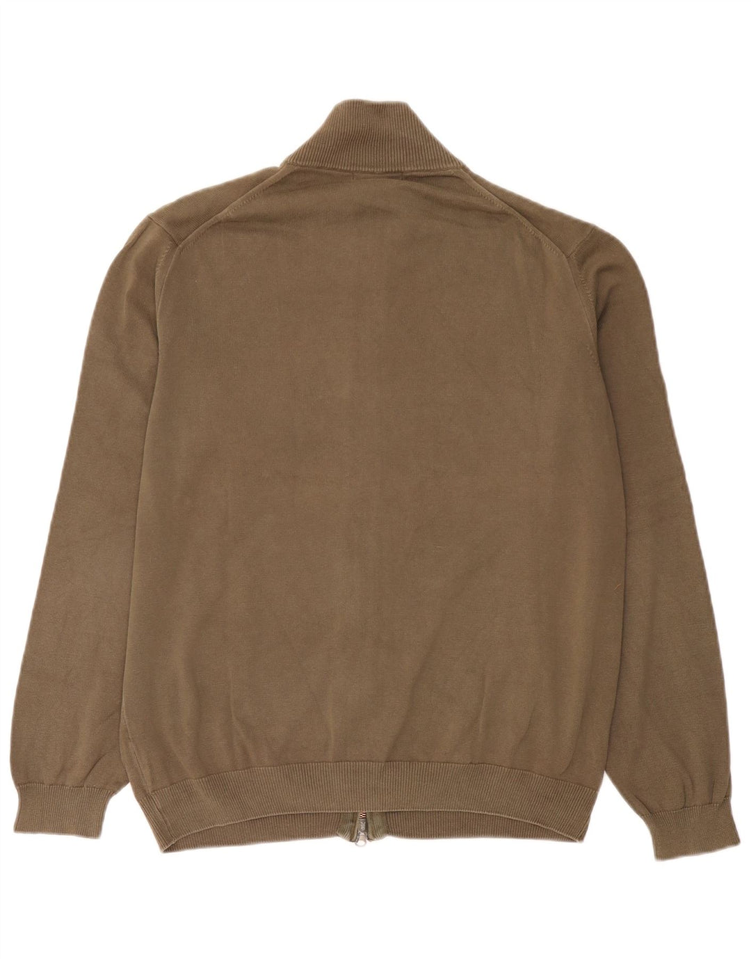 Massimo Dutti Cardigan Homme Pull Large Kaki Coton