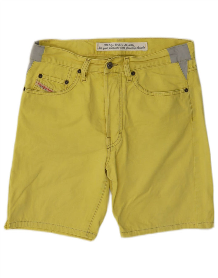Short décontracté Diesel W29 en coton jaune moyen pour femme