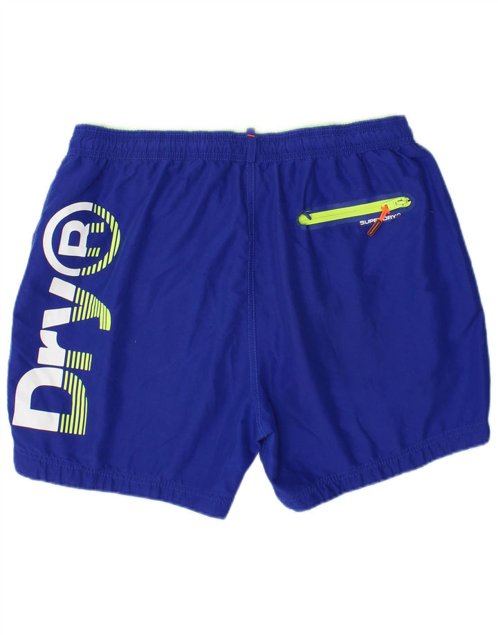 Superdry Short de Bain Graphique Homme 2XL Bleu Polyester