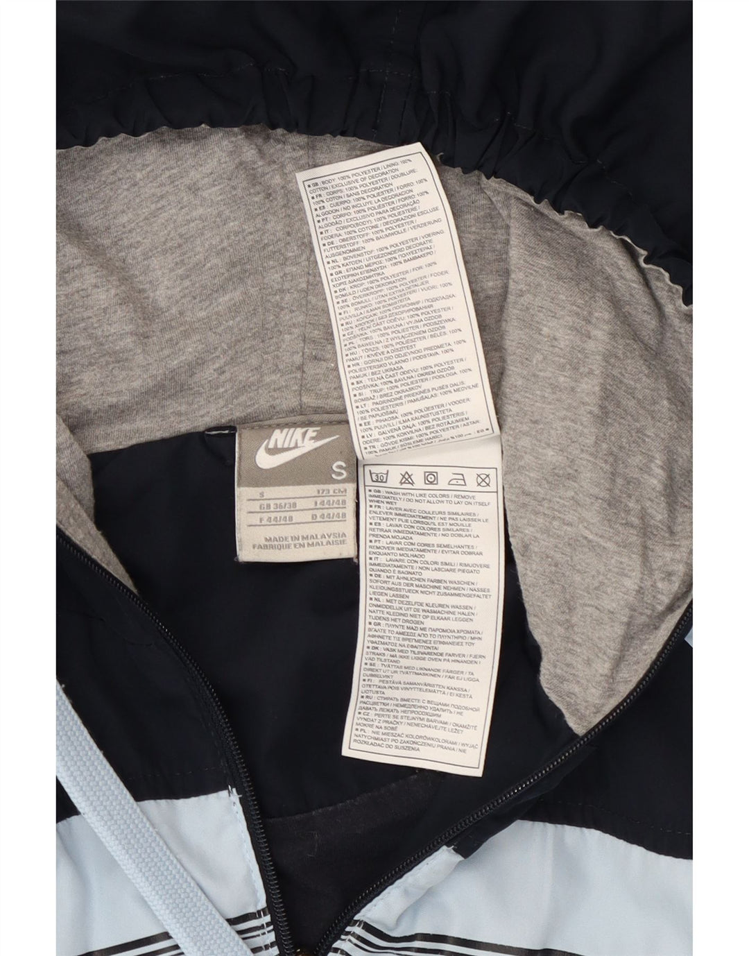 Nike Veste de survêtement à capuche pour homme UK 36/38 Petit Bleu Colorblock