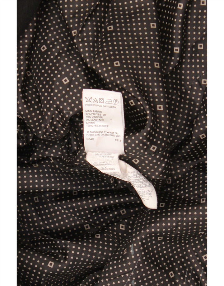 Marks & Spencer Manteau croisé pour femme UK 12 Medium Noir Polyester