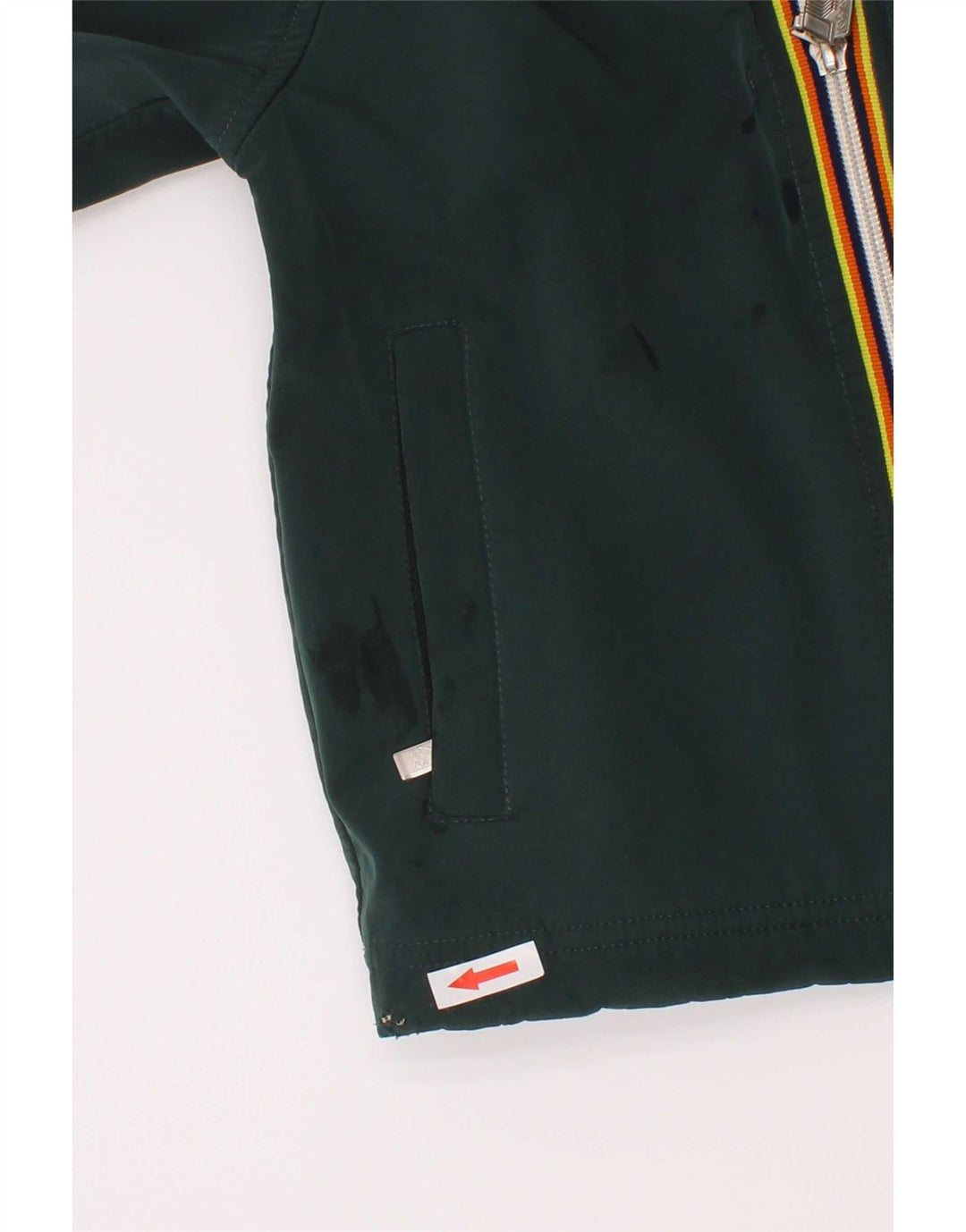 K-Way Veste coupe-vent à capuche pour garçon 4-5 ans Vert Polyester