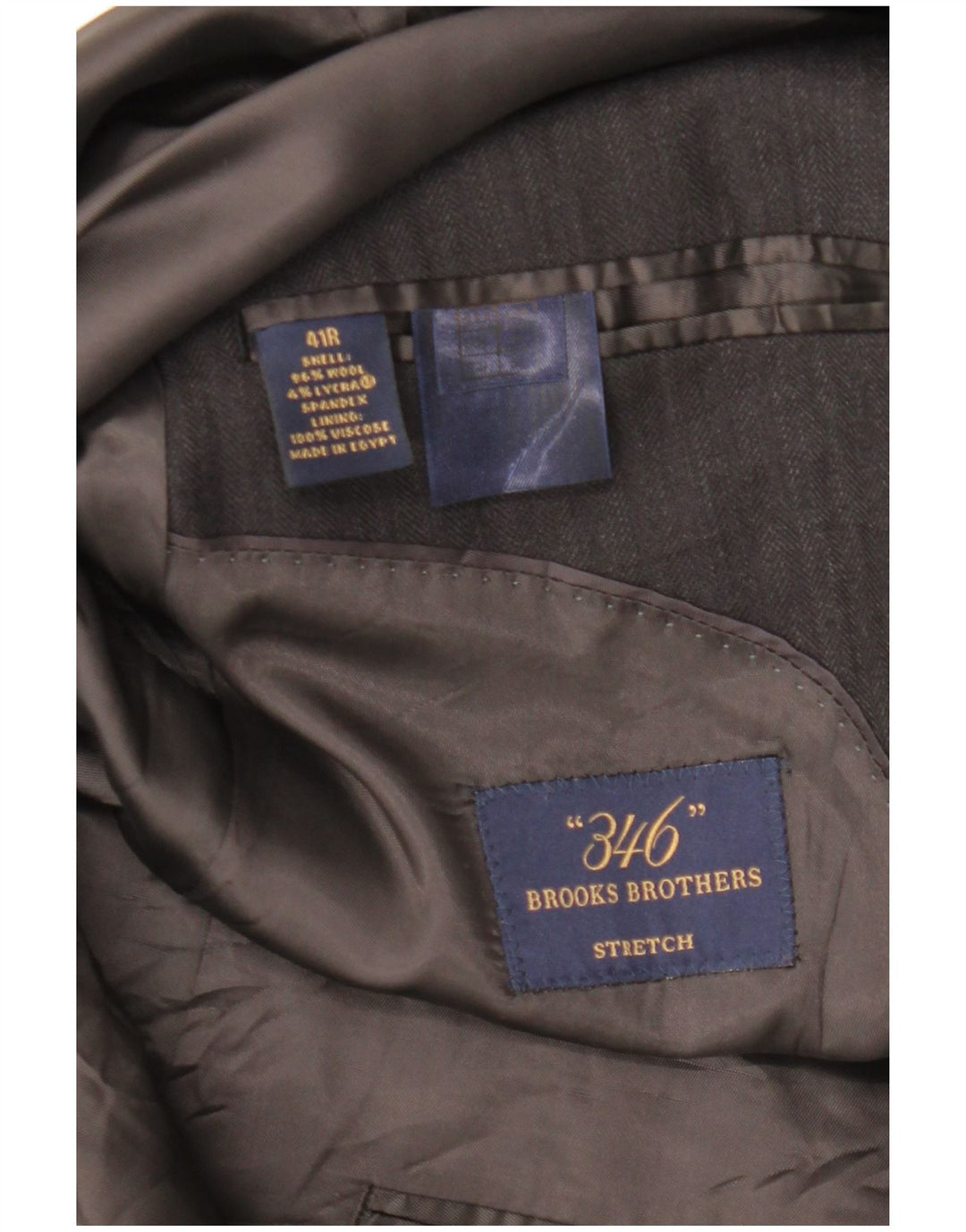 BROOKS BROTHERS Veste blazer 346 pour homme UK 41 Large Noir à fines rayures