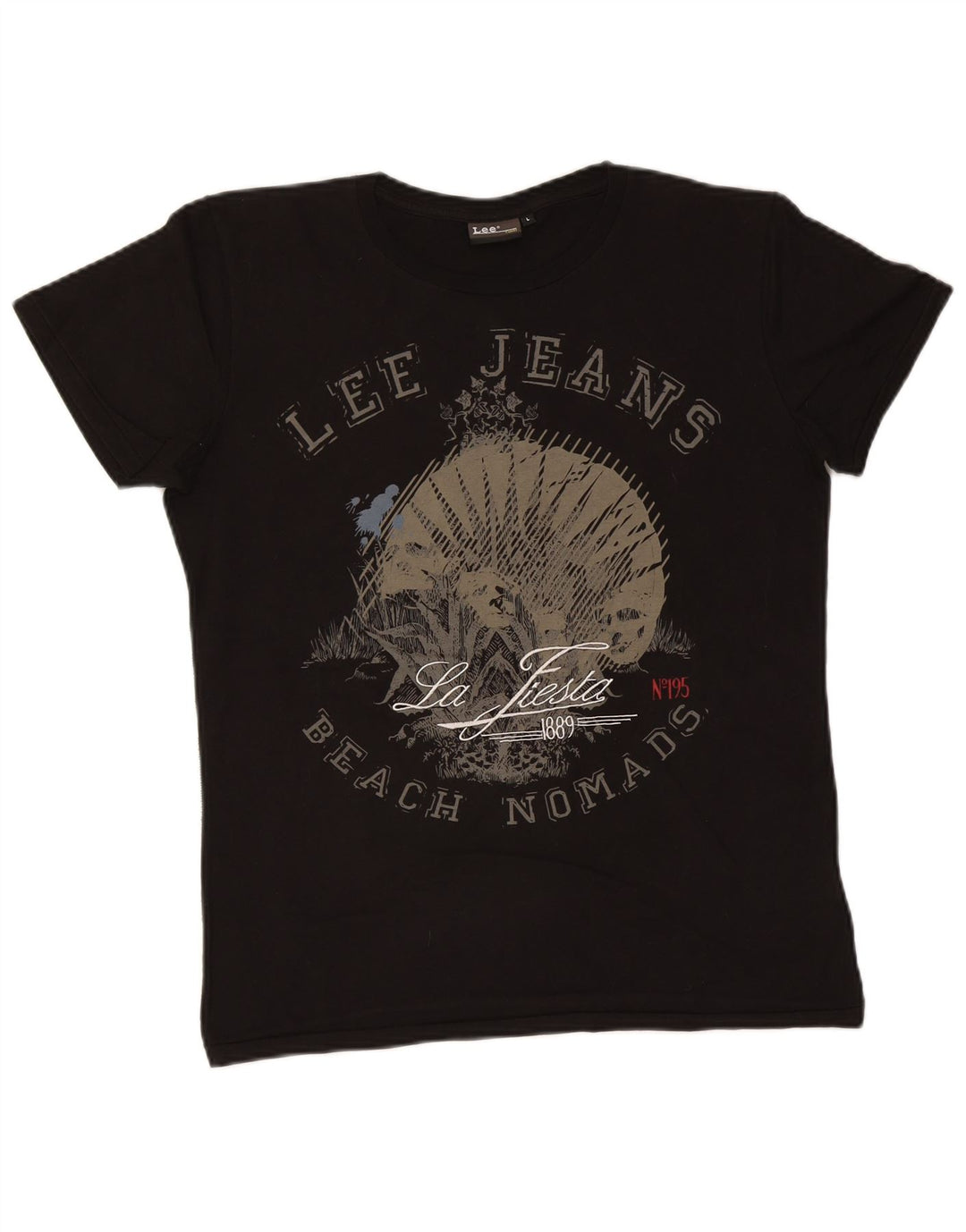 Lee T-Shirt Graphique Homme Grand Noir Coton