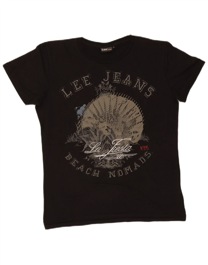 Lee T-Shirt Graphique Homme Grand Noir Coton