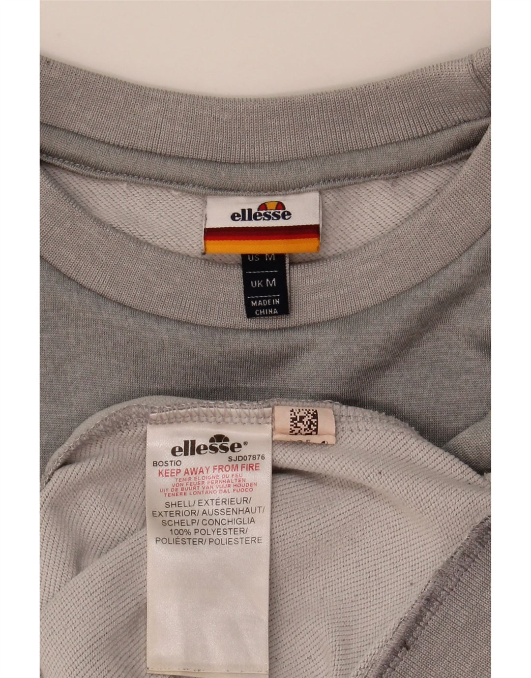 Ellesse Sweat-shirt graphique pour homme Gris moyen Polyester color block