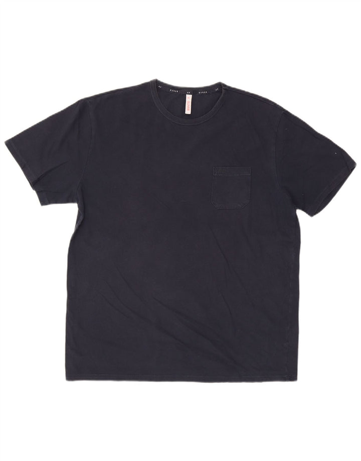 Sun68 T-Shirt Homme Top 2XL Bleu Marine Coton