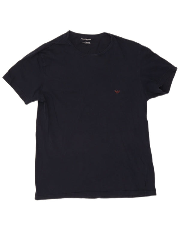 Emporio Armani T-Shirt Homme Top Large Bleu Marine Coton