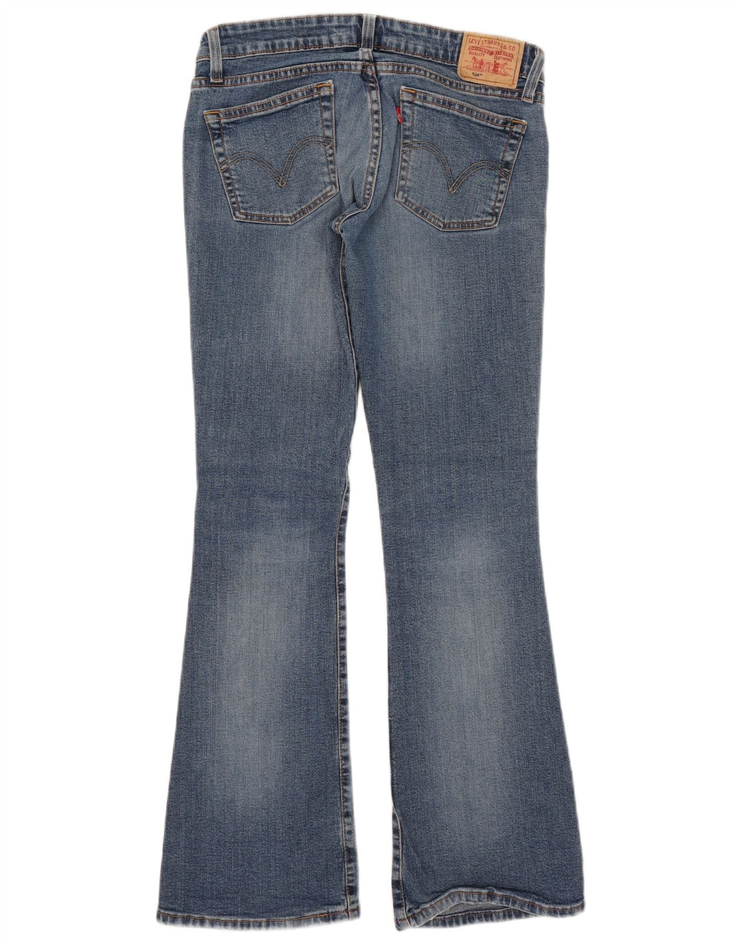 Levi's Jean 524 Super Low Bootcut Femme Moyen W30 L30 Bleu Coton