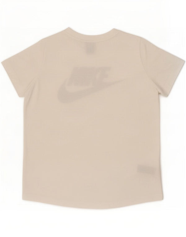 Nike T-shirt graphique surdimensionné pour femme UK 16 Large Blanc Polyester