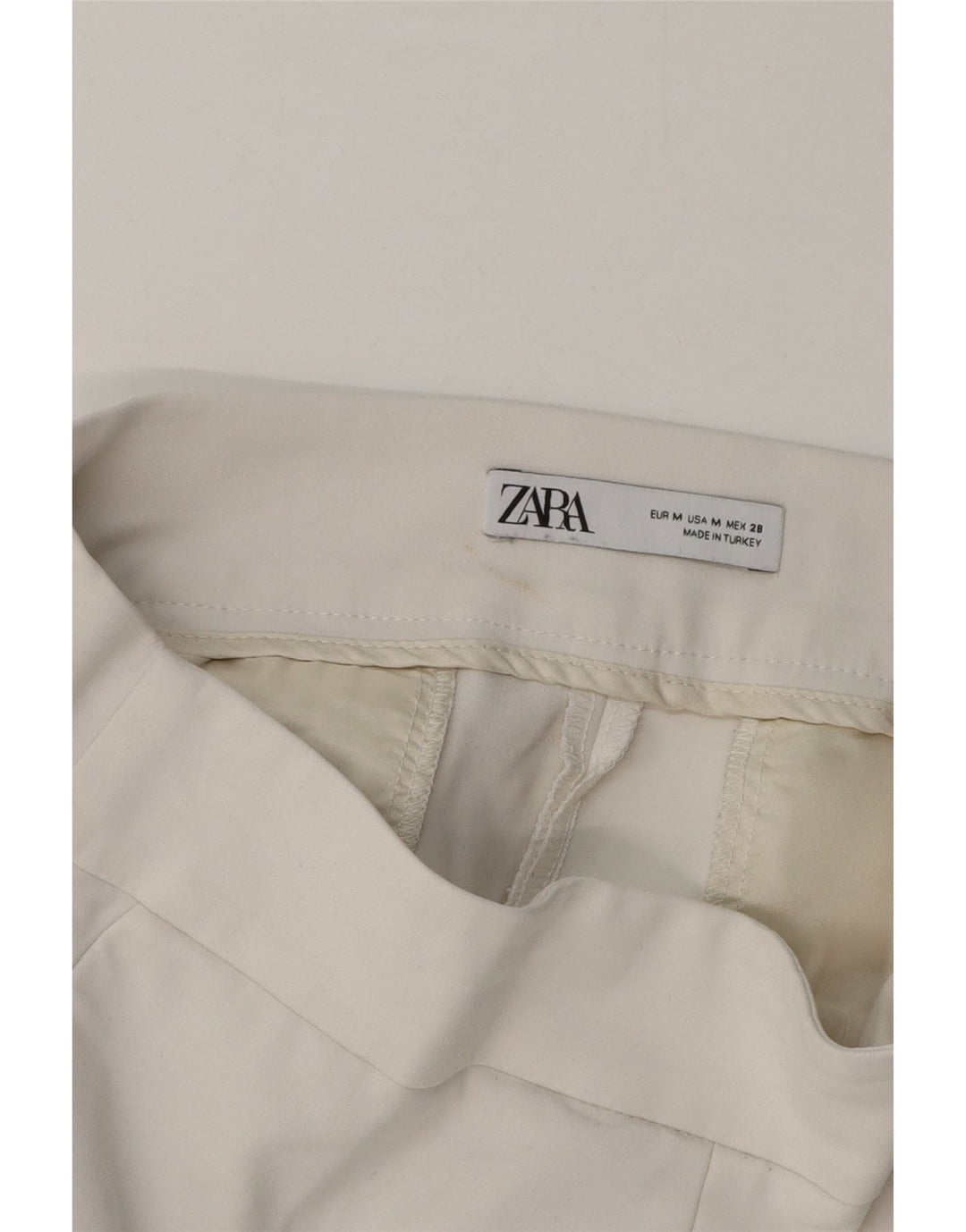 Zara Short Chino Femme Moyen W28 Blanc