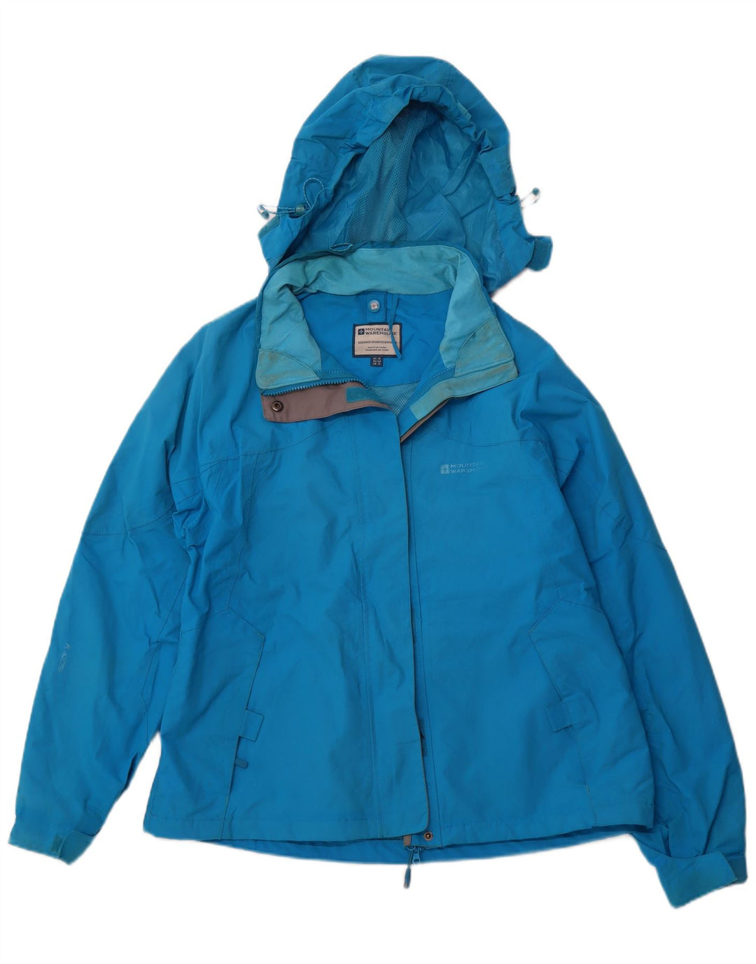 MOUNTAIN WAREHOUSE Veste de pluie à capuche pour femme UK 16 Large Bleu Nylon