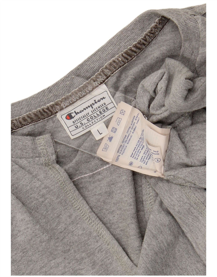 CHAMPION Haut à manches longues pour femme UK 44 Large Gris Coton