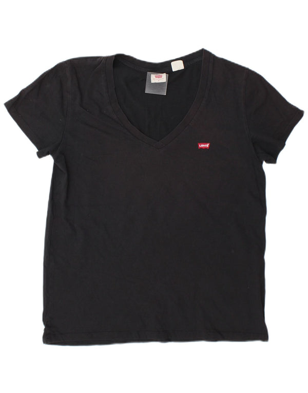 Levi's T-Shirt Femme UK 14 Gris Moyen Coton