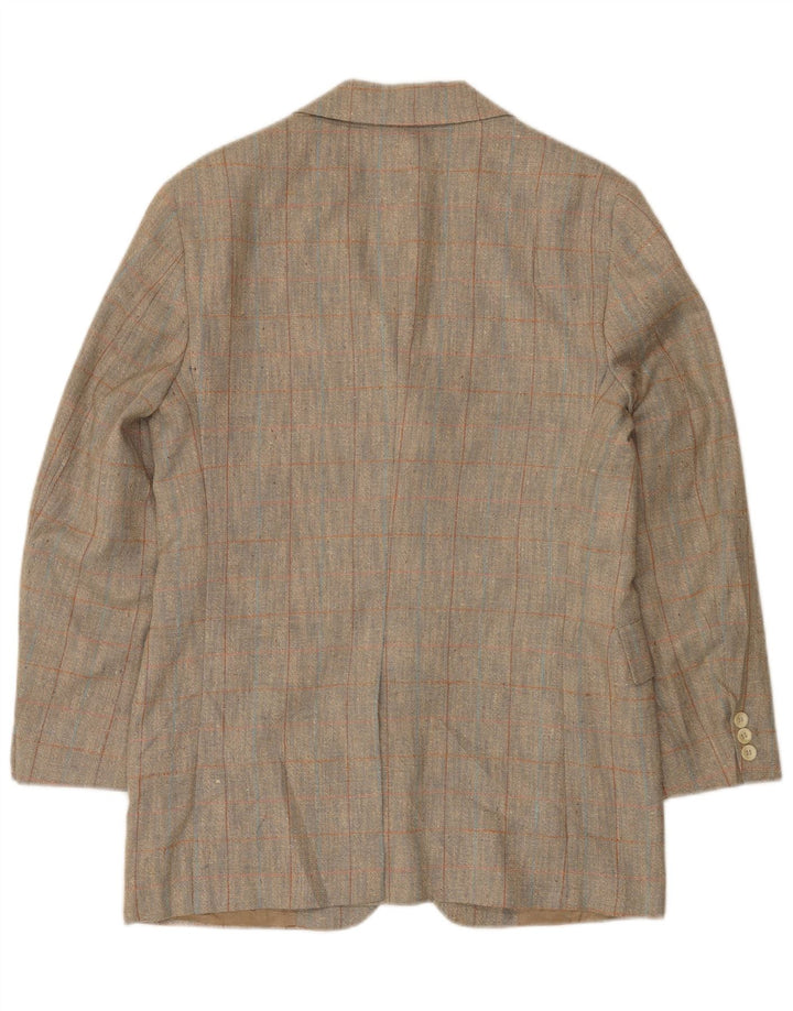 Oakmont Veste blazer à 2 boutons pour homme Taille 39 Marron moyen à carreaux