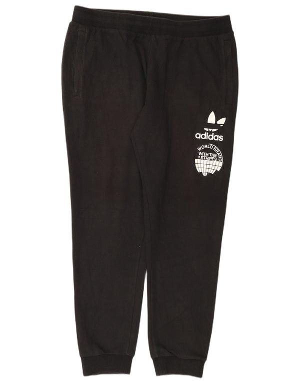 Adidas Pantalon de survêtement graphique à trois rayures pour homme Noir 2XL