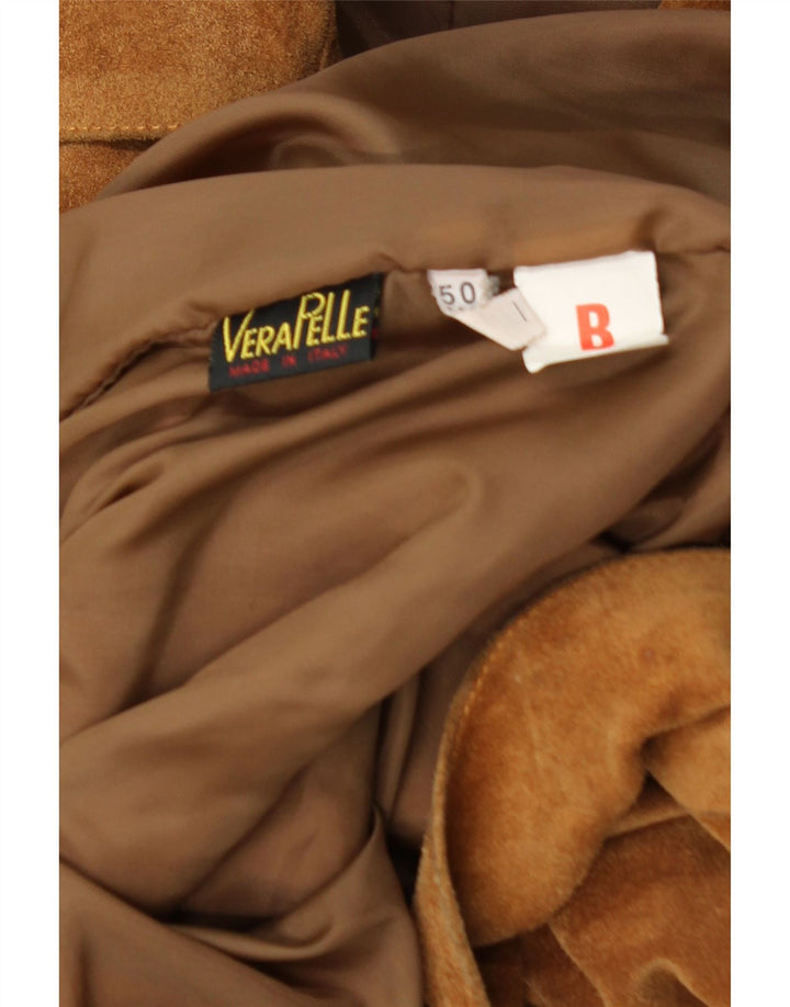 veste en daim homme vintage IT 50 grand cuir beige
