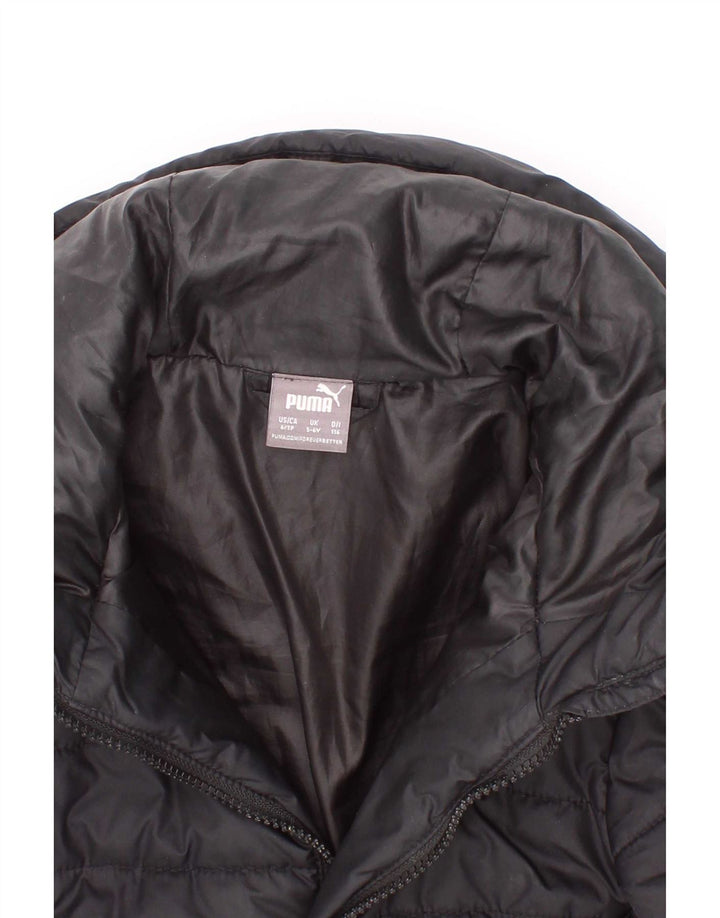 Puma Veste matelassée à capuche garçon 5-6 ans Noir Polyester