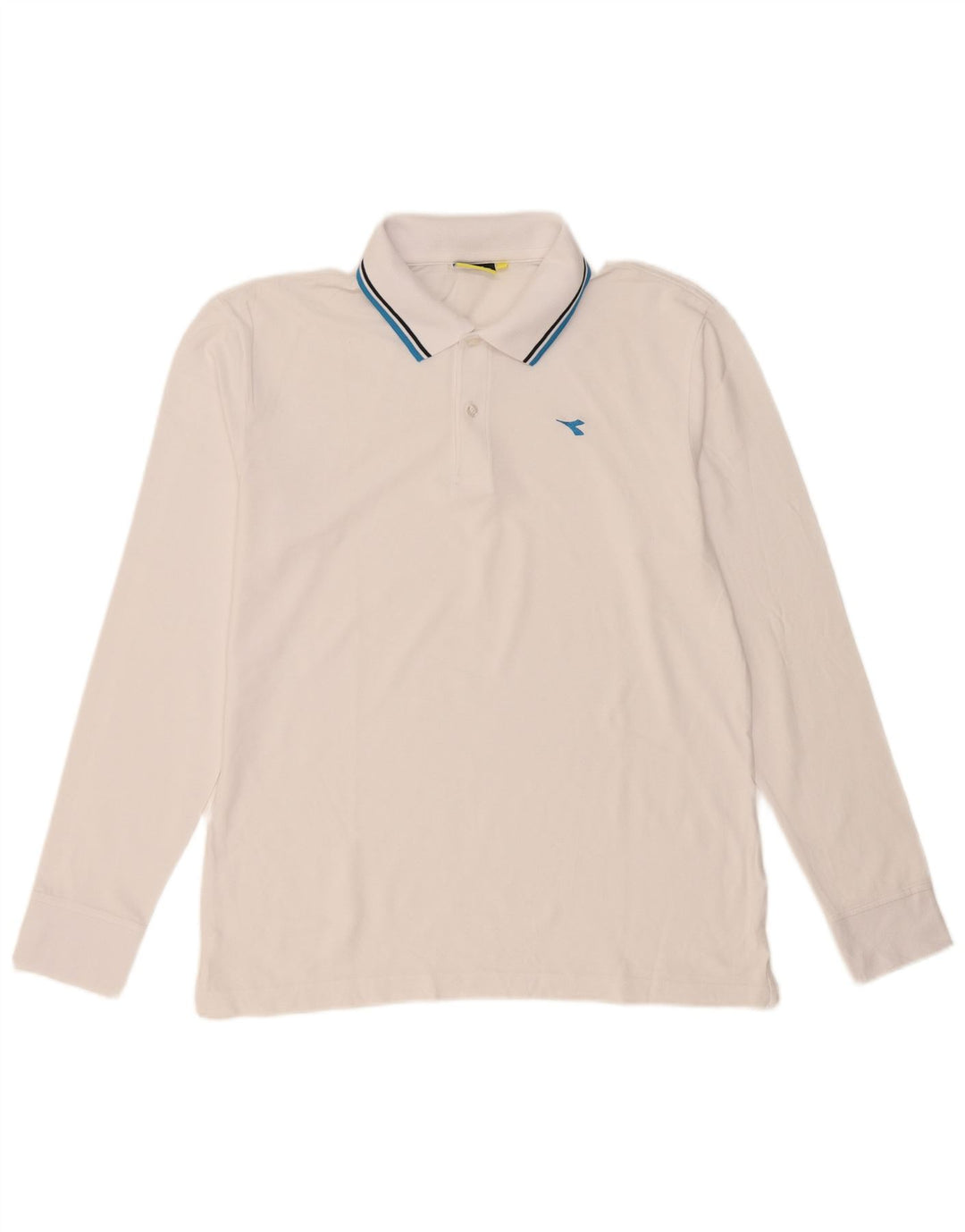 Diadora Polo à manches longues pour hommes XL Blanc