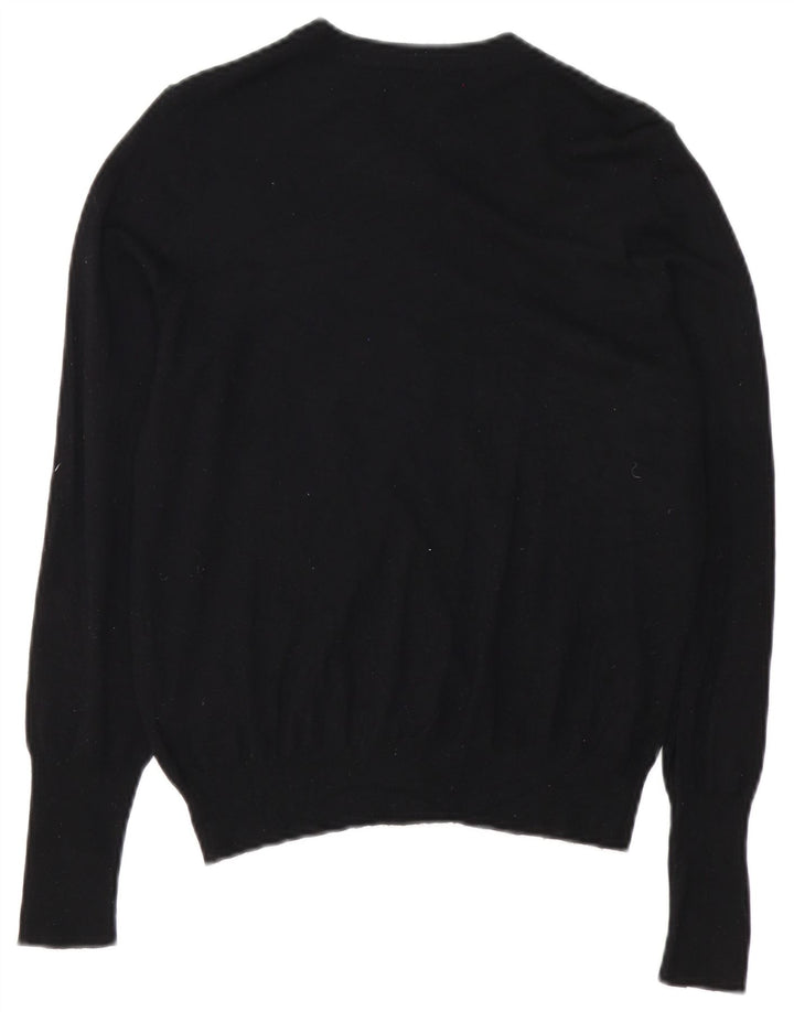 MARKS & SPENCER Pull Cardigan Femme UK 12 Viscose Noir Moyen
