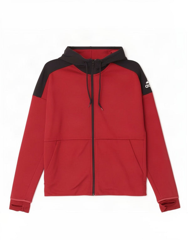 Adidas Pull à capuche zippé pour homme Small Bordeaux Colourblock