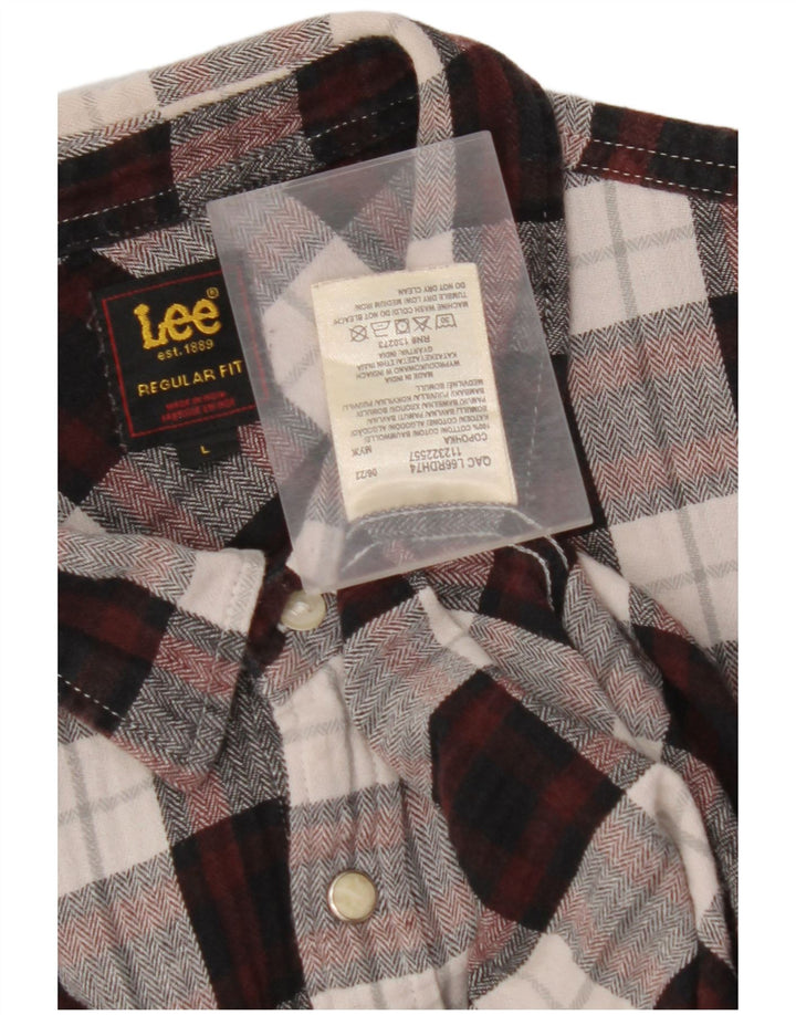 LEE Chemise en flanelle pour homme, coupe régulière, grands carreaux multicolores en coton