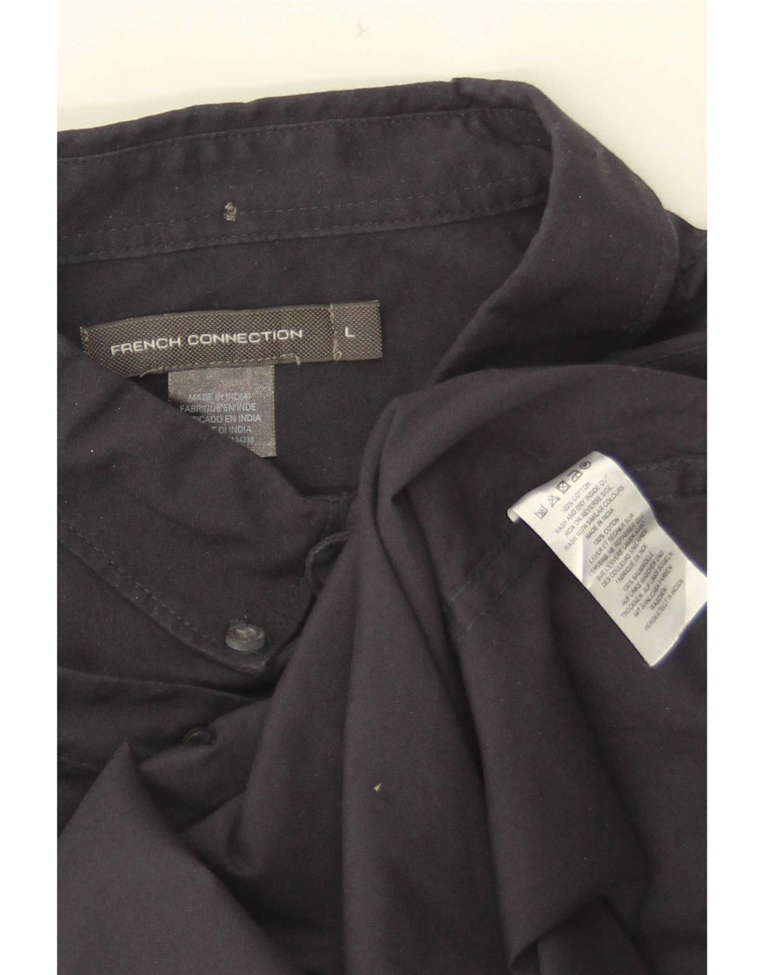 French Connection Chemise Homme Large Noir Coton